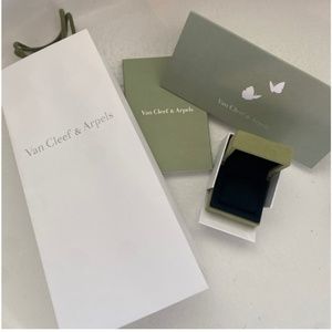 Van Cleef & Arpels Shopping Bag, Suede Hard Box, Care Booklet, and Envelope